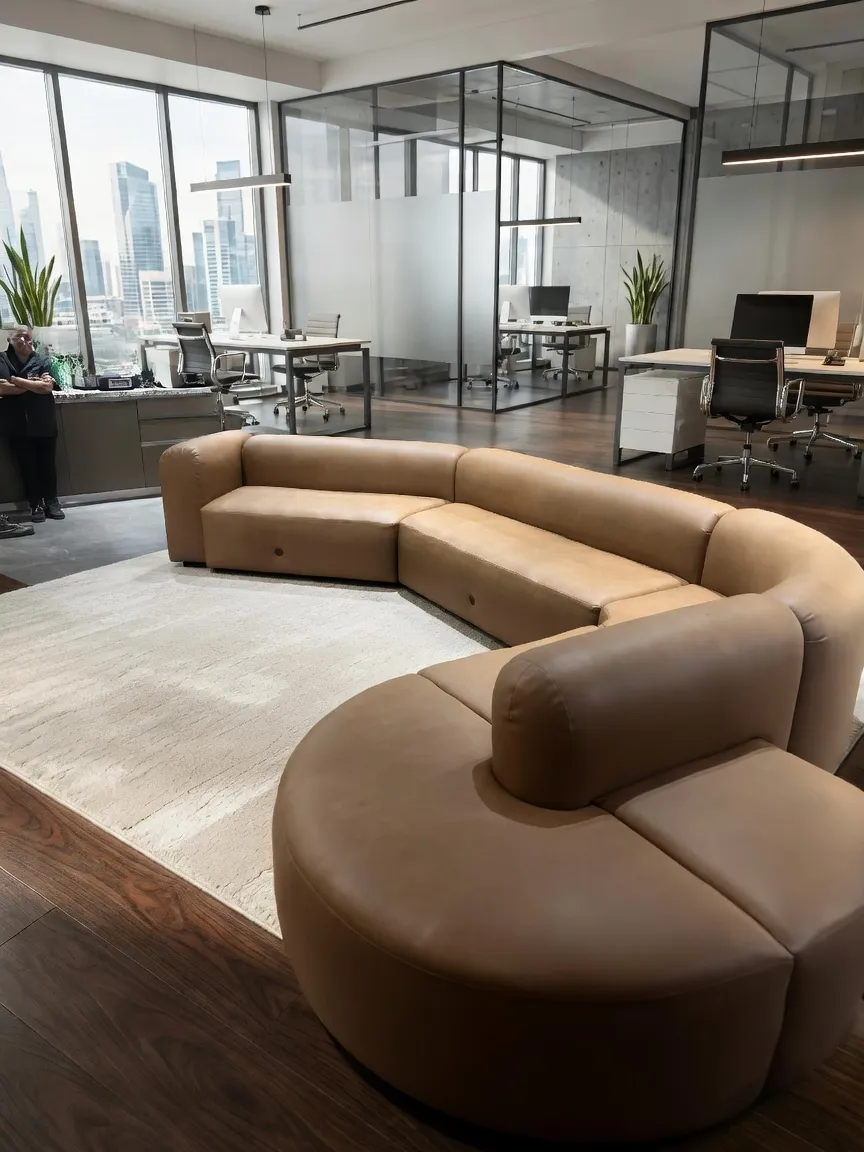 Sillón de oficina después de la restauración
